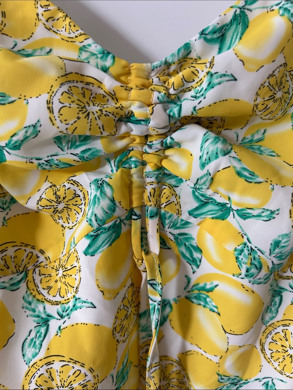 Yellow Lemon Print Sundress - Women